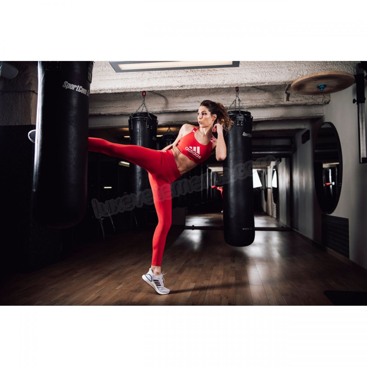 Adidas-LEGGING Cardio Fitness femme ADIDAS ASK SP 3S L T Vente en ligne - -2