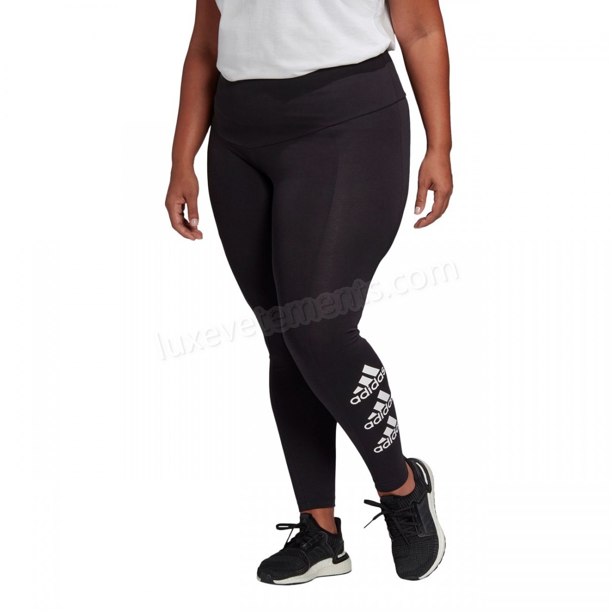 Adidas-Fitness femme ADIDAS Collant femme adidas Stacked Logo Vente en ligne - -2
