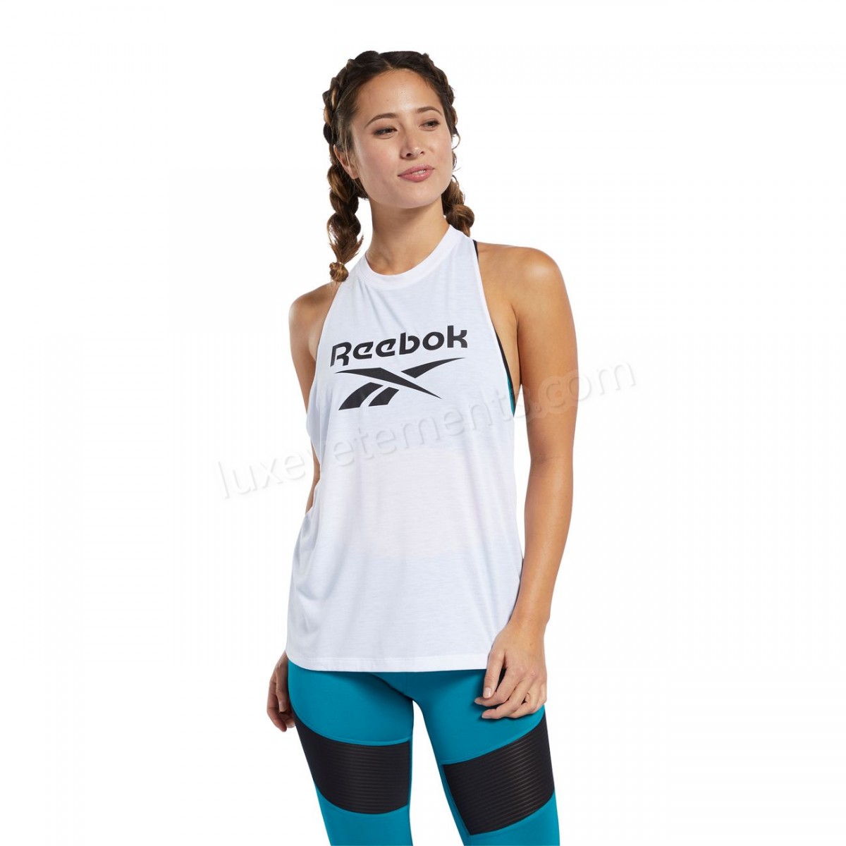 Reebok-Fitness femme REEBOK Débardeur femme Reebok Workout Ready Supremium BL Vente en ligne - -3