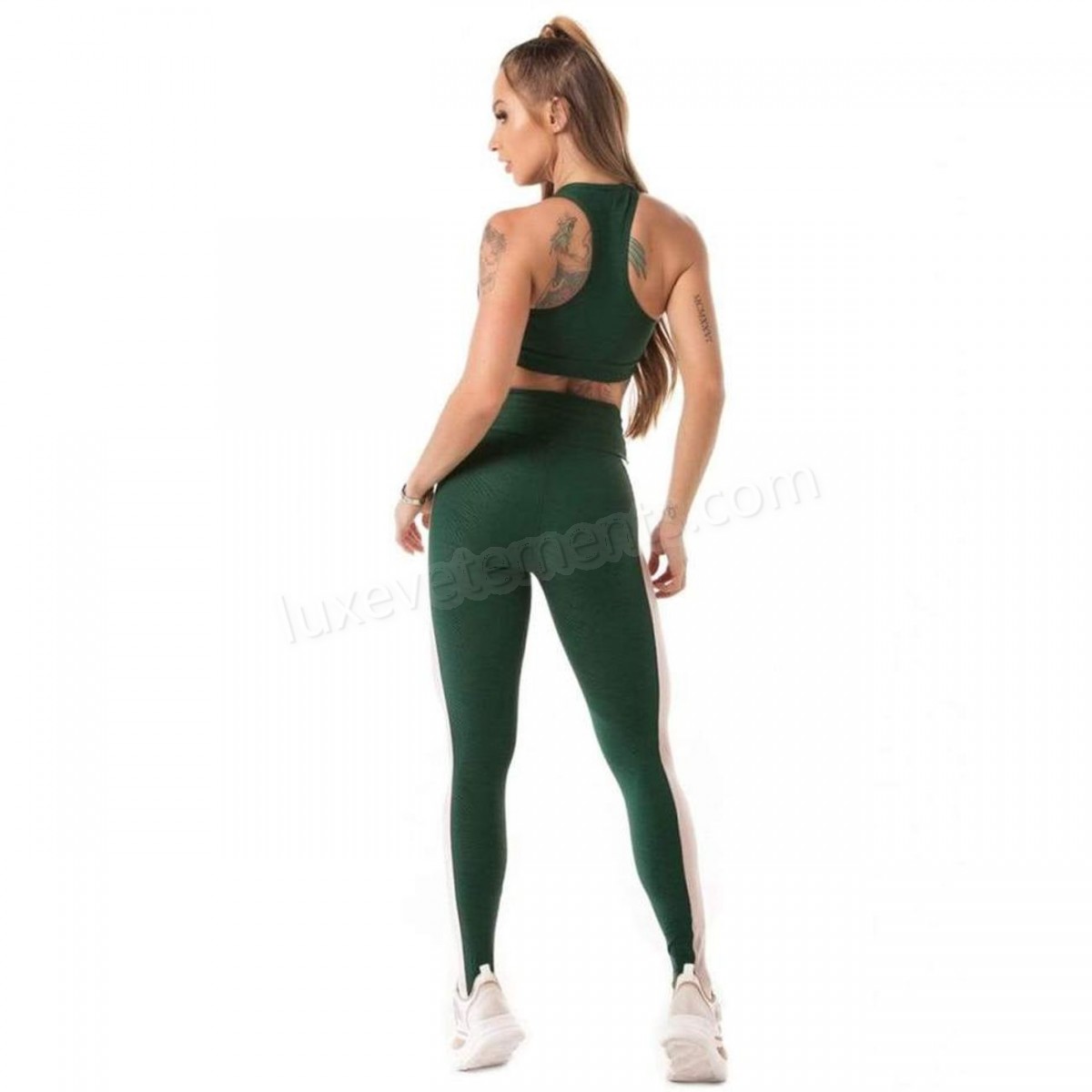 Let's Gym-Musculation femme Let's Gym Legging Femme Botanical Jacquard Let's Gym Vente en ligne - -1