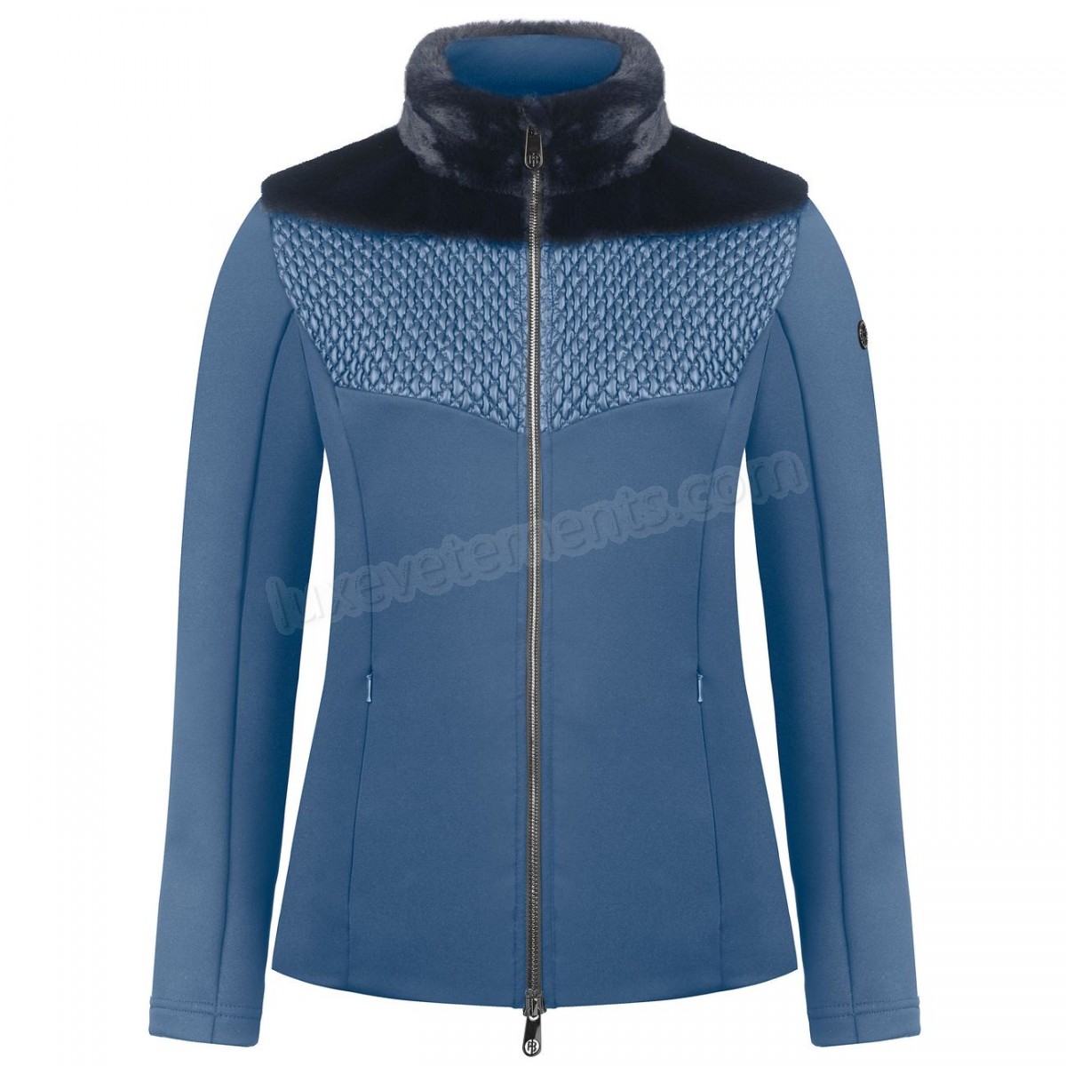 Poivre Blanc-Sports d'hiver femme POIVRE BLANC Veste En Polaire Poivre Blanc Hybrid Stretch Fleece Jacket 1600 Multico Blue Femme Vente en ligne - -0