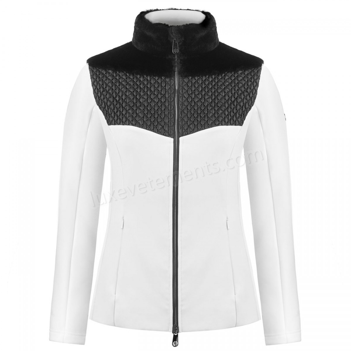 Poivre Blanc-Sports d'hiver femme POIVRE BLANC Veste En Polaire Poivre Blanc Hybrid Stretch Fleece Jacket 1600 Multico White Femme Vente en ligne - -0