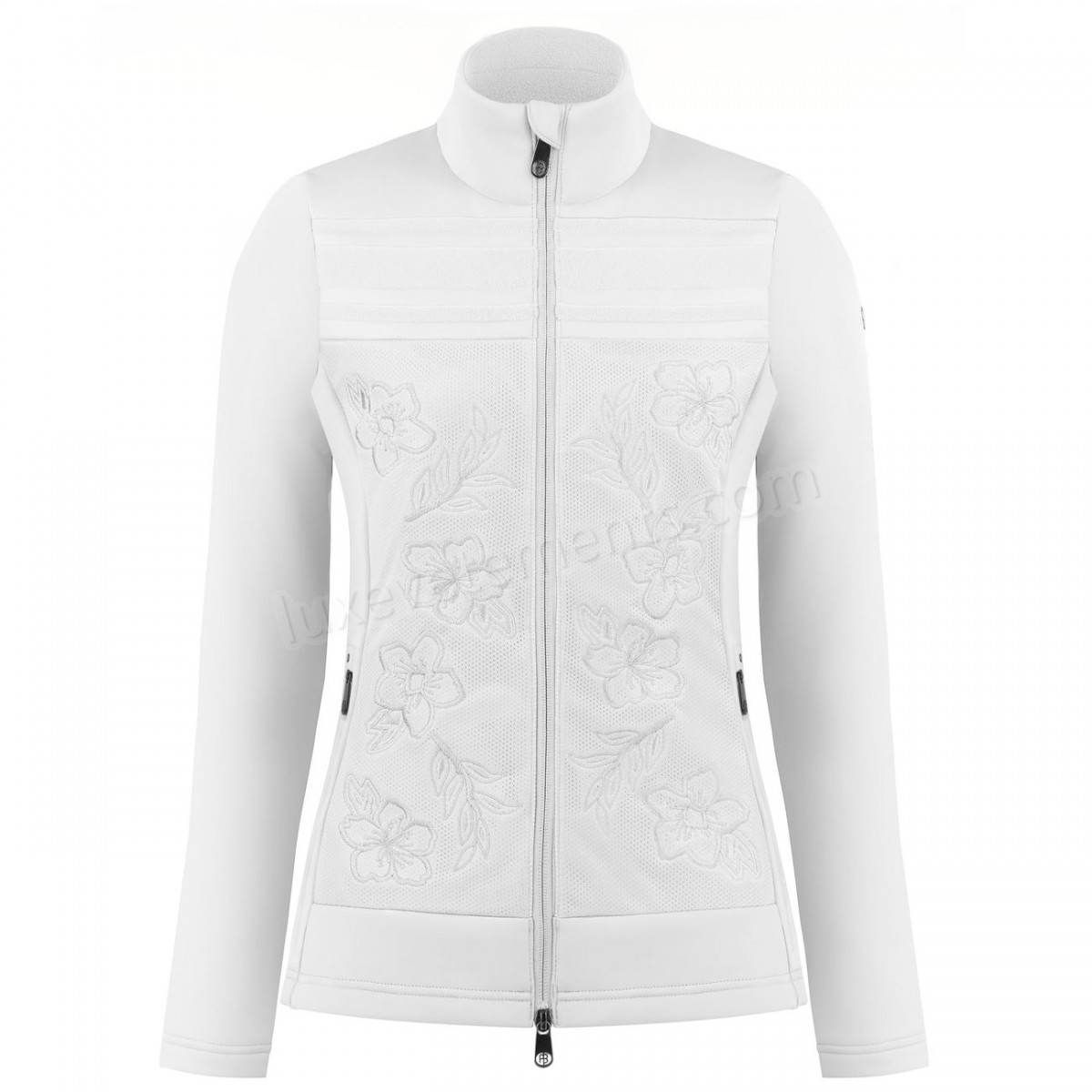 Poivre Blanc-Sports d'hiver femme POIVRE BLANC Veste En Polaire Poivre Blanc Hybrid Stretch Fleece Jacket 1605 White Femme Vente en ligne - -2