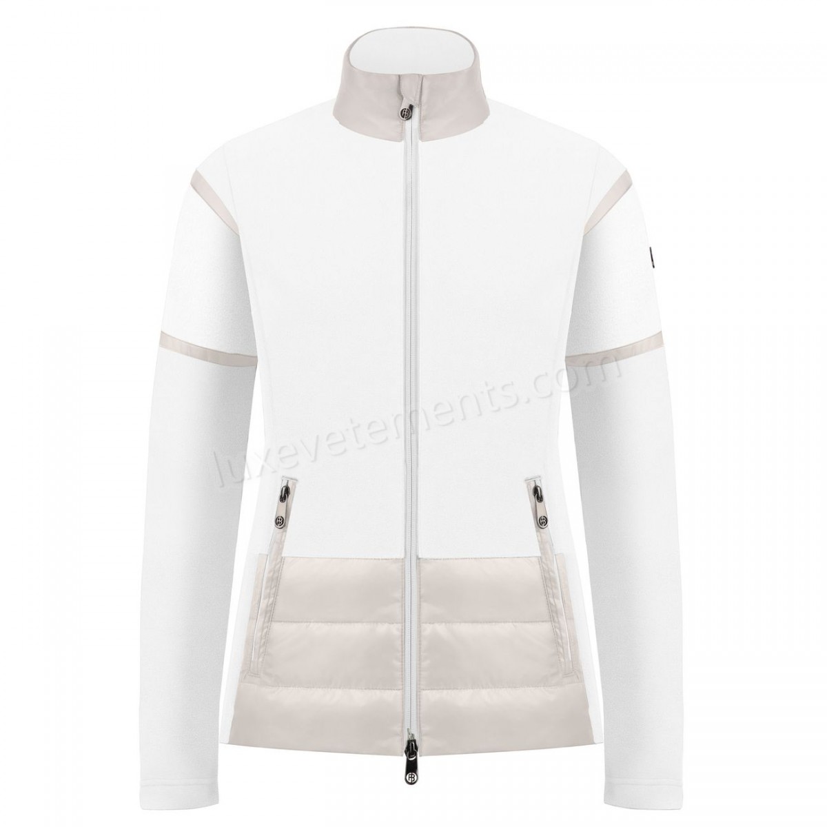 Poivre Blanc-Sports d'hiver femme POIVRE BLANC Veste Polaire Poivre Blanc Hybrid Fleece Jacket 1601 Multico White Femme Vente en ligne - -0
