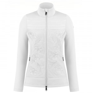 Poivre Blanc-Sports d'hiver femme POIVRE BLANC Veste En Polaire Poivre Blanc Hybrid Stretch Fleece Jacket 1605 White Femme Vente en ligne