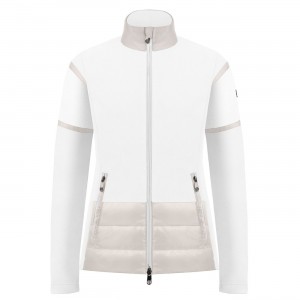 Poivre Blanc-Sports d'hiver femme POIVRE BLANC Veste Polaire Poivre Blanc Hybrid Fleece Jacket 1601 Multico White Femme Vente en ligne
