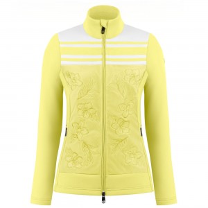 Poivre Blanc-Sports d'hiver femme POIVRE BLANC Veste Polaire Poivre Blanc Hybrid Stretch Fleece Jacket 1605 Multico Yellow Femme Vente en ligne