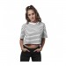 Urban Classics-Mode- Lifestyle femme URBAN CLASSICS T-shirt Court Rayé Urban Classics Mariniere Blanc Noir Vente en ligne
