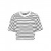 Urban Classics-Mode- Lifestyle femme URBAN CLASSICS T-shirt Court Rayé Urban Classics Mariniere Blanc Noir Vente en ligne - 10