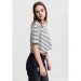 Urban Classics-Mode- Lifestyle femme URBAN CLASSICS T-shirt Court Rayé Urban Classics Mariniere Blanc Noir Vente en ligne - 9