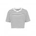 Urban Classics-Mode- Lifestyle femme URBAN CLASSICS T-shirt Court Rayé Urban Classics Mariniere Blanc Noir Vente en ligne - 12